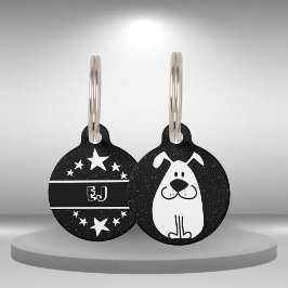 Schattigee Hond Illustratie Leuk en Eenvoudig Huis Huisdierpenning