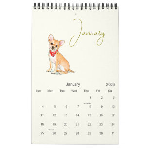 Schattigee Hond Illustraties Hondenliefhebbers Kalender