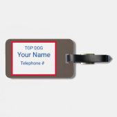 Schattigee Hond in Aviator Uniform Bagagelabel (Achterkant horizontaal)