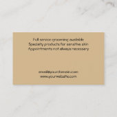 Schattigee Hond In Badkuip Pet Dog Groomer | Visitekaartje (Achterkant)