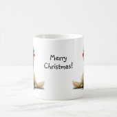 Schattigee hond in een kerstmuts koffiemok (Center)