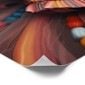 Schattigee hond in een kralenjurk poster (Hoek)