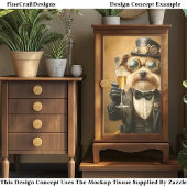 Schattigee hond `in een pak roosteren juicht AH3Z  Tissuepapier