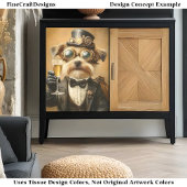 Schattigee hond `in een pak roosteren juicht AH3Z  Tissuepapier