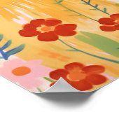 Schattigee hond in een tuin poster (Hoek)