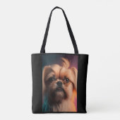 Schattigee hond in een tweezijdig tote bag (Achterkant)