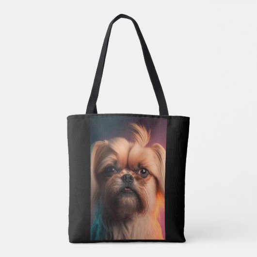 Schattigee hond in een tweezijdig tote bag (Achterkant)