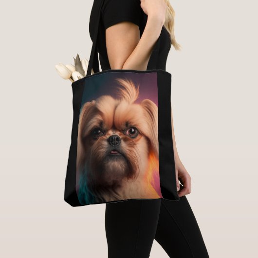 Schattigee hond in een tweezijdig tote bag (Dichtbij)