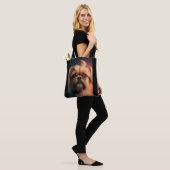 Schattigee hond in een tweezijdig tote bag (Op model)