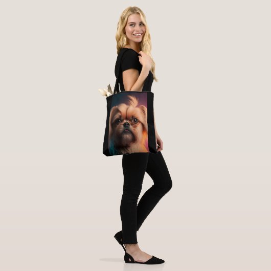 Schattigee hond in een tweezijdig tote bag (Op model)