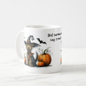 Schattigee hond in het Pet van de heks zei iemand  Koffiemok (Voorkant links)