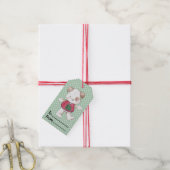 Schattigee Hond in Kersttrui Cadeaulabel (Met Touw)