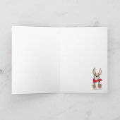 Schattigee hond in rode bandanna verjaardag kaart (Binnen)