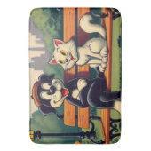 Schattigee,  hond/kat cartoon badmat (Voorkant Verticaal)