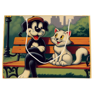 Schattigee, hond/kat cartoon groot cadeauzakje