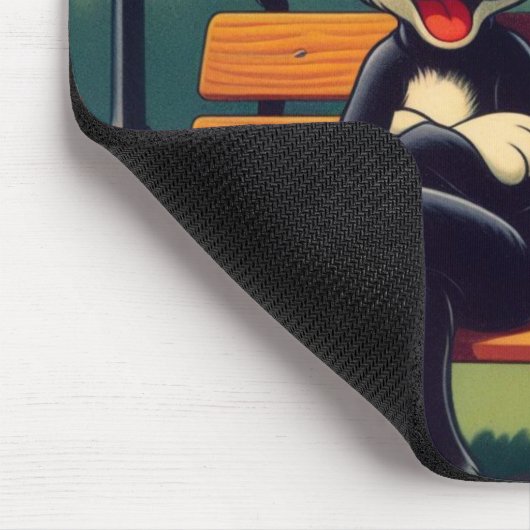 Schattigee,  hond/kat cartoon muismat (Hoek)