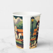 Schattigee, hond/kat cartoon papieren bekers (Rechts)