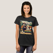Schattigee,  hond/kat cartoon t-shirt (Voorkant volledig)