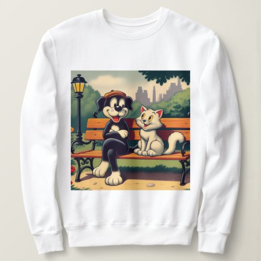 Schattigee, hond/kat cartoon trui (Design voorkant)