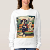 Schattigee, hond/kat cartoon trui (Voorkant)