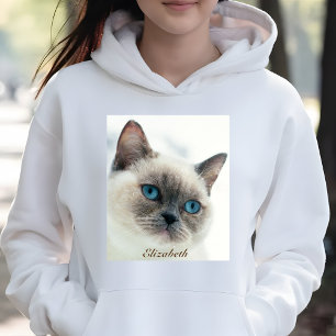 Schattigee Hond Kat & Huisdier Foto gepersonalisee Hoodie