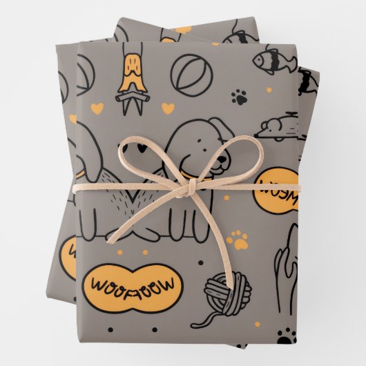 SCHATTIGEE HOND&KAT INPAKPAPIER VEL (In situ)