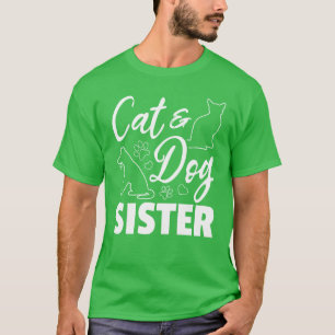 Schattigee Hond Kat Zus Hond Zus Hondenliefhebber T-shirt