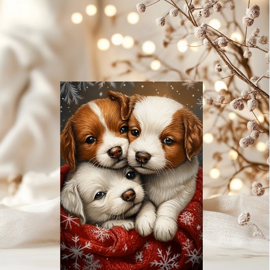 Schattigee Hond Kerst Kaarten