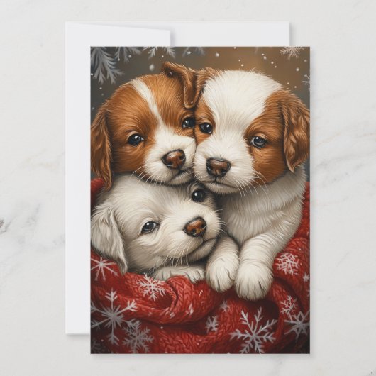 Schattigee Hond Kerst Kaarten (Voorkant)