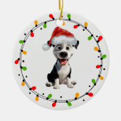 Schattigee hond Kerst Ornament (Voorkant)