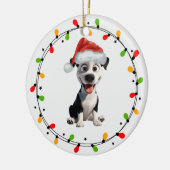 Schattigee hond Kerst Ornament (Links)