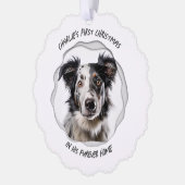 Schattigee Hond Kerstvakantie Ornament Kaart (Links)