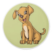 Schattigee Hond, Kind meubels, slaapkamer Keramische Knop (Voorkant)