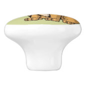 Schattigee Hond, Kind meubels, slaapkamer Keramische Knop (Zijkant)
