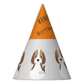 Schattigee hond kinder moderne aangepaste naam feesthoedjes (Links)