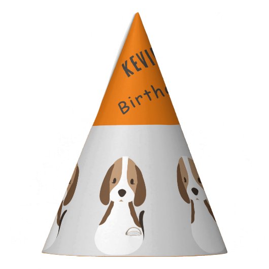 Schattigee hond kinder moderne aangepaste naam feesthoedjes (Links)