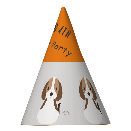 Schattigee hond kinder moderne aangepaste naam feesthoedjes (Rechts)