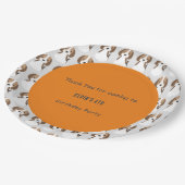 Schattigee hond kinder moderne aangepaste naam papieren bordje (Gekanteld)