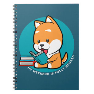 Schattigee hond lezen boek Grappig Quote Notitieboek
