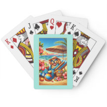 Schattigee hond loungen op het strand