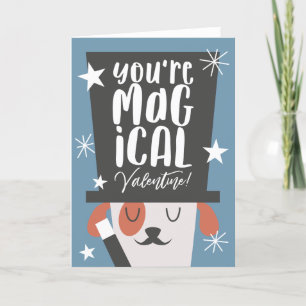 Schattigee Hond Magische Valentijnsdag Feestdagen Kaart
