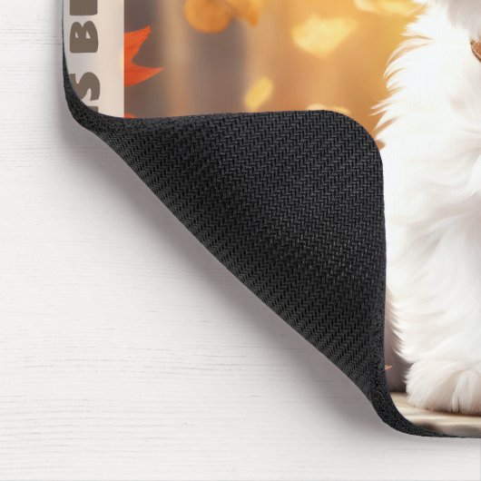 Schattigee Hond Maltese Puppy Pompoen Herfst Herfs Muismat (Hoek)