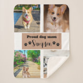 Schattigee Hond Mam Custom Foto Sherpa Deken (Voorkant)