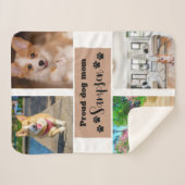 Schattigee Hond Mam Custom Foto Sherpa Deken (Voorkant (horizontaal))