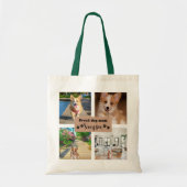 Schattigee Hond Mam Custom Foto Tote Bag (Voorkant)