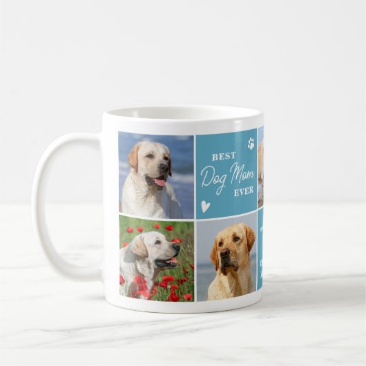 Schattigee HOND MAM Gepersonaliseerde Modern 7 Fot Koffiemok (Links)