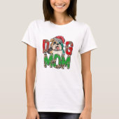 Schattigee Hond Mama Kerst Vrouwen T-shirt (Voorkant)