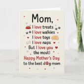 Schattigee Hond Mama Moederdag Kaart van Pet (Voorkant)