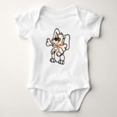 Schattigee hond met bot romper (Voorkant)