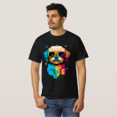 Schattigee hond met bril T-shirt (Voorkant volledig)